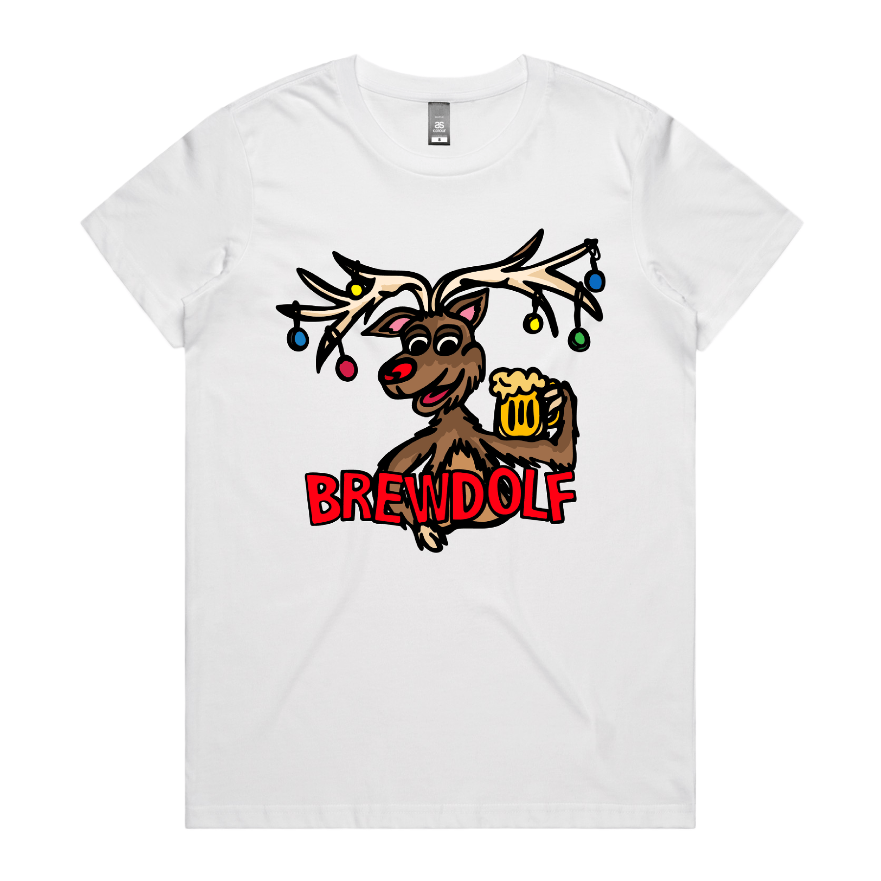 XS / White / Large Front Design Brewdolf 🦌 – Women's T Shirt