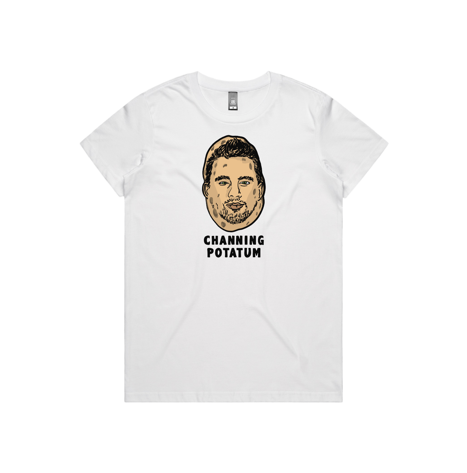 XS / White / Large Front Design Channing Potatum 🥔 - Women's T Shirt