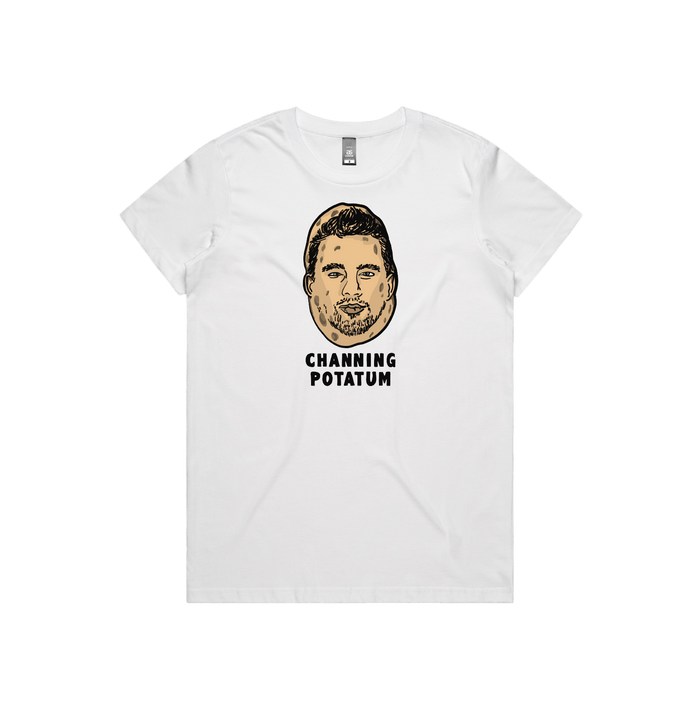 XS / White / Large Front Design Channing Potatum 🥔 - Women's T Shirt