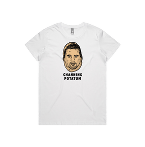 XS / White / Large Front Design Channing Potatum 🥔 - Women's T Shirt