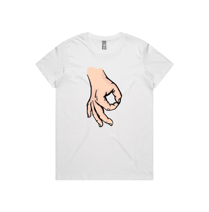 XS / White / Large Front Design Circle Game 👊 - Women's T Shirt
