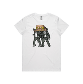 XS / White / Large Front Design Coffin Dance ⚰️ - Women's T Shirt