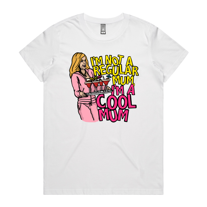 XS / White / Large Front Design Cool Mum 😎🍸 - Women's T Shirt