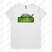 XS / White / Large Front Design Dad’s Mowing Company 👍 –  Women's T Shirt