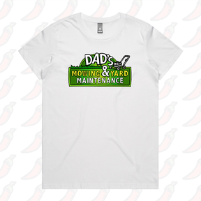 XS / White / Large Front Design Dad’s Mowing Company 👍 –  Women's T Shirt