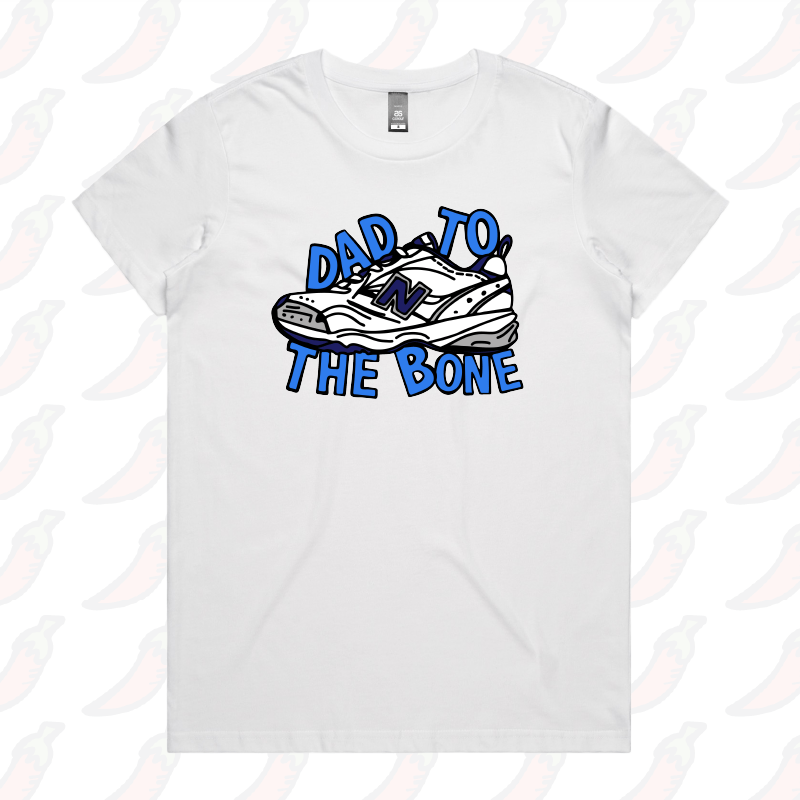 XS / White / Large Front Design Dad To The Bone 👟 – Women's T Shirt