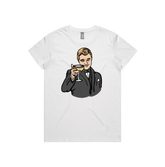 XS / White / Large Front Design DiCaprio Gatsby Cheers 🍸 - Women's T Shirt