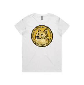 XS / White / Large Front Design Dogecoin 🚀 - Women's T Shirt