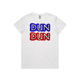 XS / White / Large Front Design Dun Dun 🚔 - Women's T Shirt
