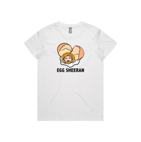 XS / White / Large Front Design Egg Sheeran 🥚 - Women's T Shirt