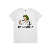 XS / White / Large Front Design Elvis Parsley 🌿 - Women's T Shirt