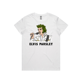 XS / White / Large Front Design Elvis Parsley 🌿 - Women's T Shirt