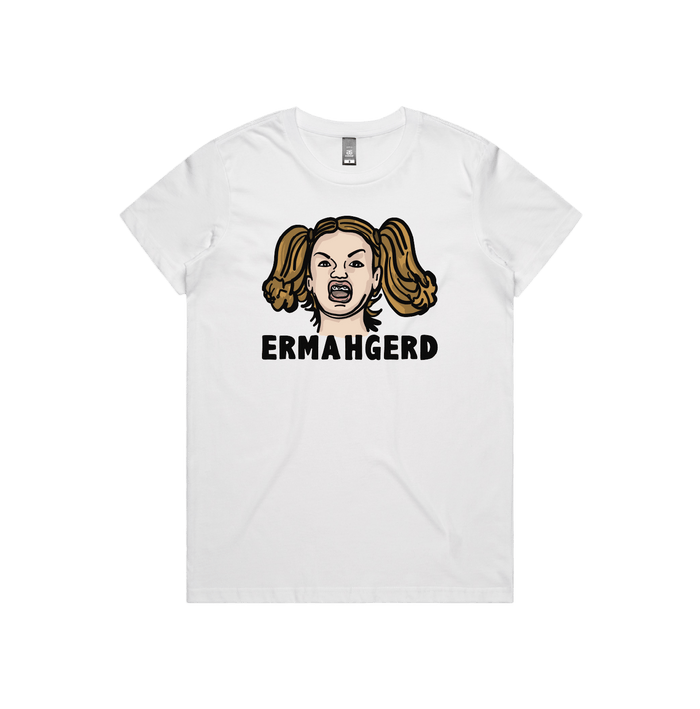 XS / White / Large Front Design Ermahgerd! 🤓 - Women's T Shirt