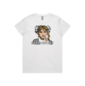XS / White / Large Front Design FREE BRITNEY 🎤 - Women's T Shirt