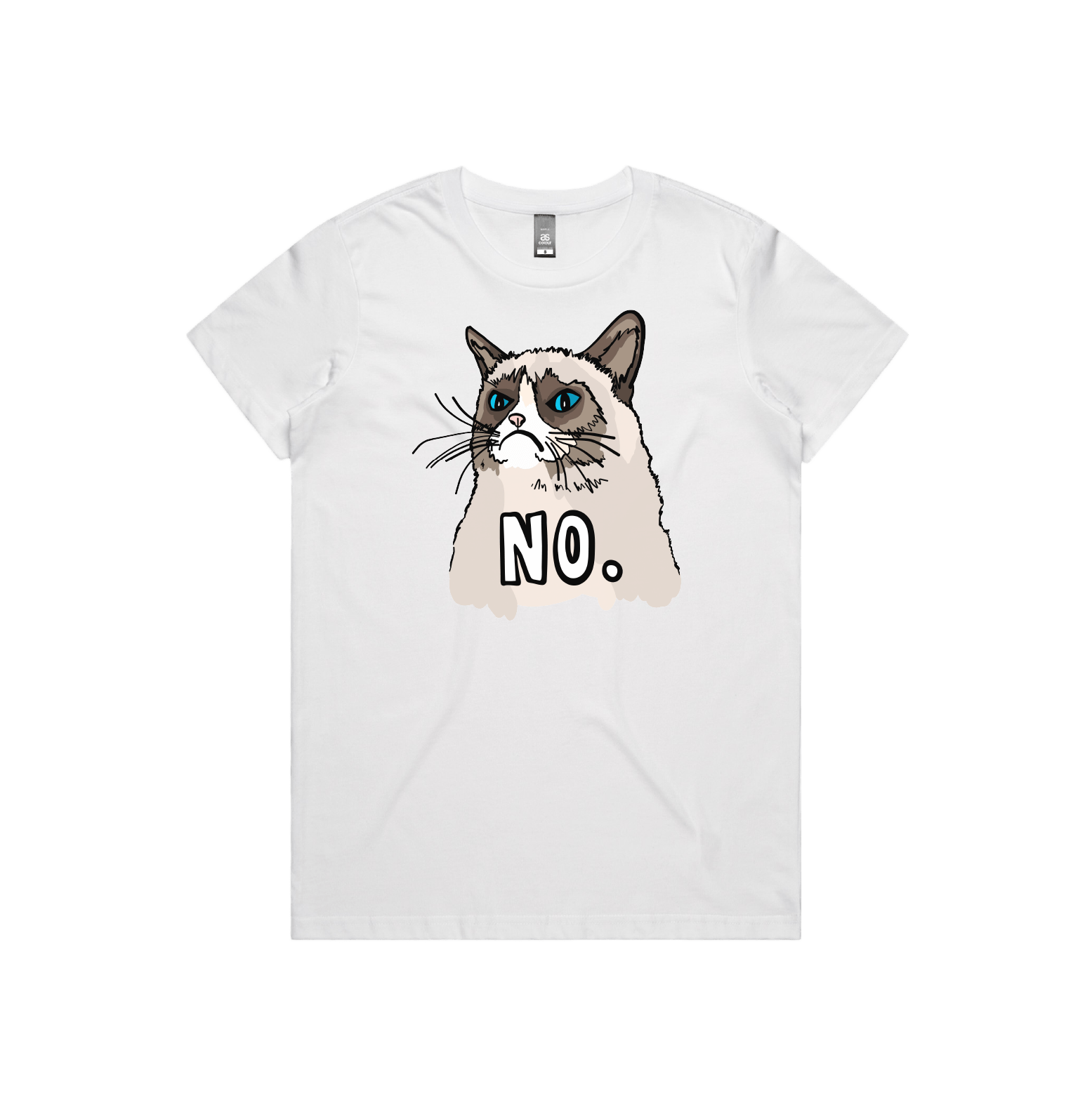 XS / White / Large Front Design Grumpy Cat! 😾 - Women's T Shirt