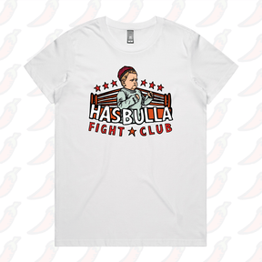 XS / White / Large Front Design Hasbulla Fight Club 🥊- Women's T Shirt