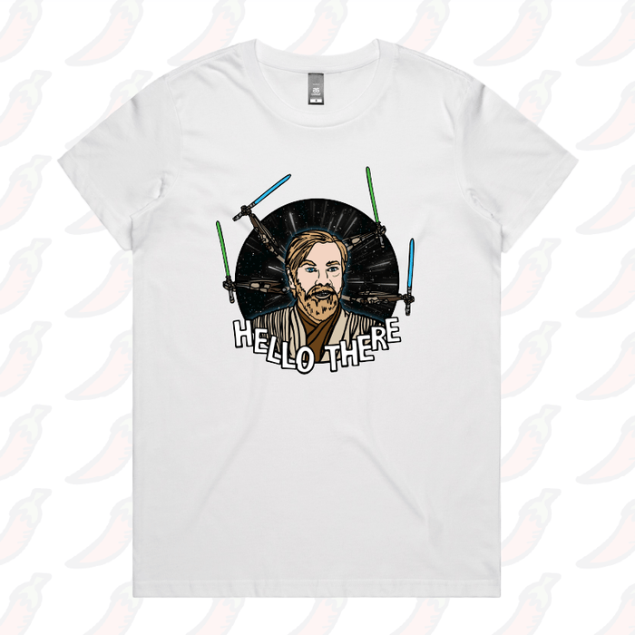 XS / White / Large Front Design Hello There! 👋 - Women's T Shirt