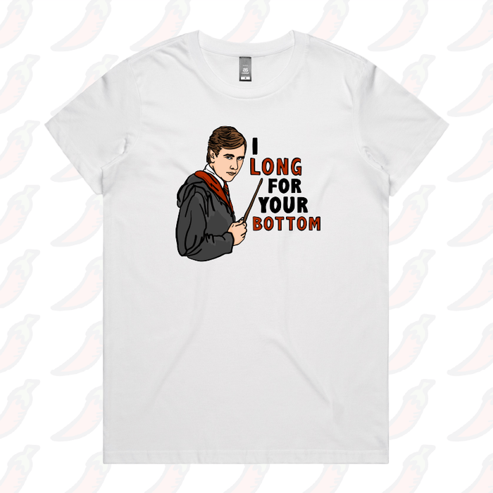 XS / White / Large Front Design I Long for your Bottom 🍑⚡ - Women's T Shirt