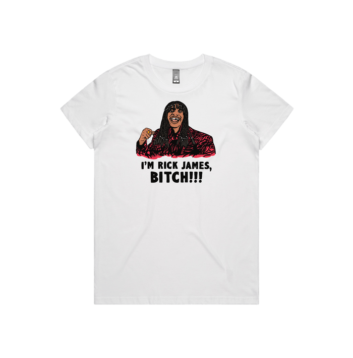 XS / White / Large Front Design I'm Rick James ✋🏾 - Women's T Shirt