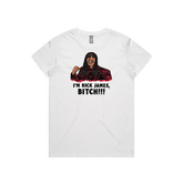 XS / White / Large Front Design I'm Rick James ✋🏾 - Women's T Shirt