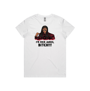XS / White / Large Front Design I'm Rick James ✋🏾 - Women's T Shirt