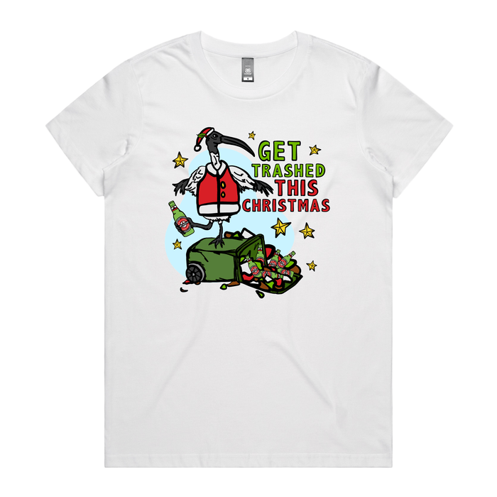 XS / White / Large Front Design Ibis Christmas 🗑️🎄- Women's T Shirt
