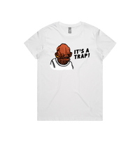XS / White / Large Front Design It's a Trap ❗ - Women's T Shirt