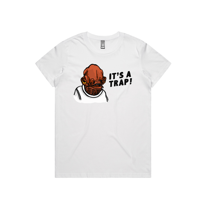 XS / White / Large Front Design It's a Trap ❗ - Women's T Shirt