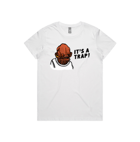 XS / White / Large Front Design It's a Trap ❗ - Women's T Shirt