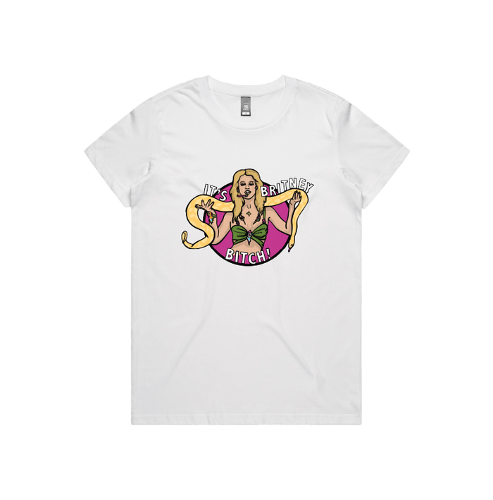 XS / White / Large Front Design It's Britney 🐍 - Women's T Shirt