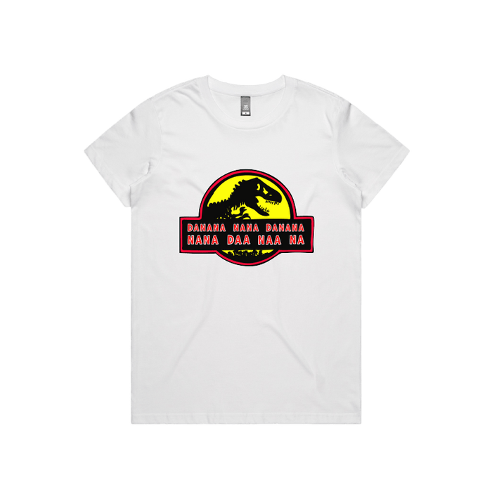 XS / White / Large Front Design Jurassic Park Theme 🦕 - Women's T Shirt