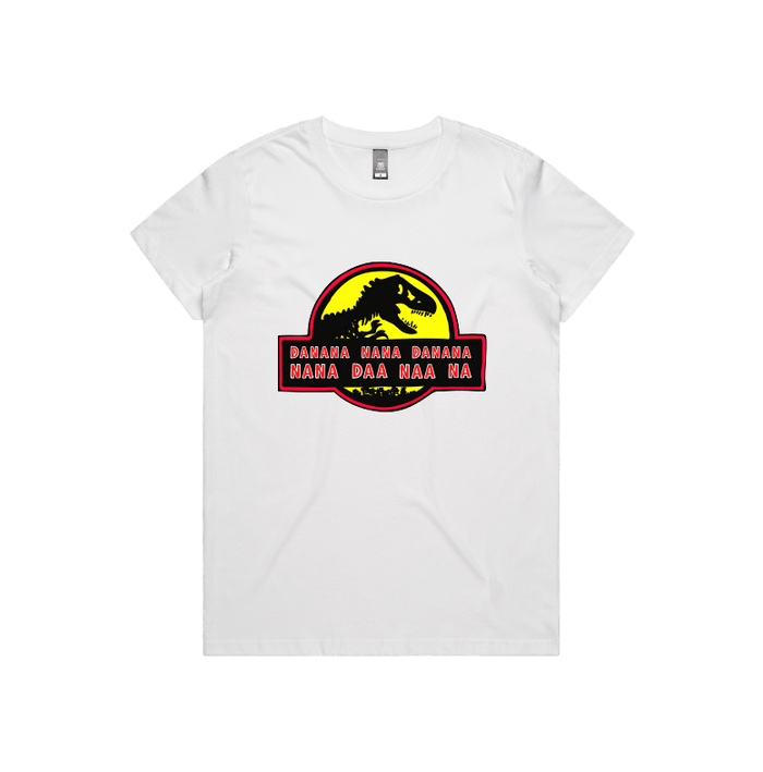 XS / White / Large Front Design Jurassic Park Theme 🦕 - Women's T Shirt
