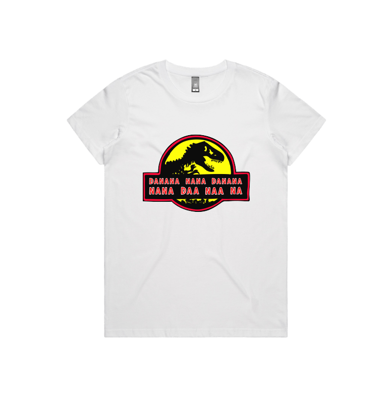 XS / White / Large Front Design Jurassic Park Theme 🦕 - Women's T Shirt