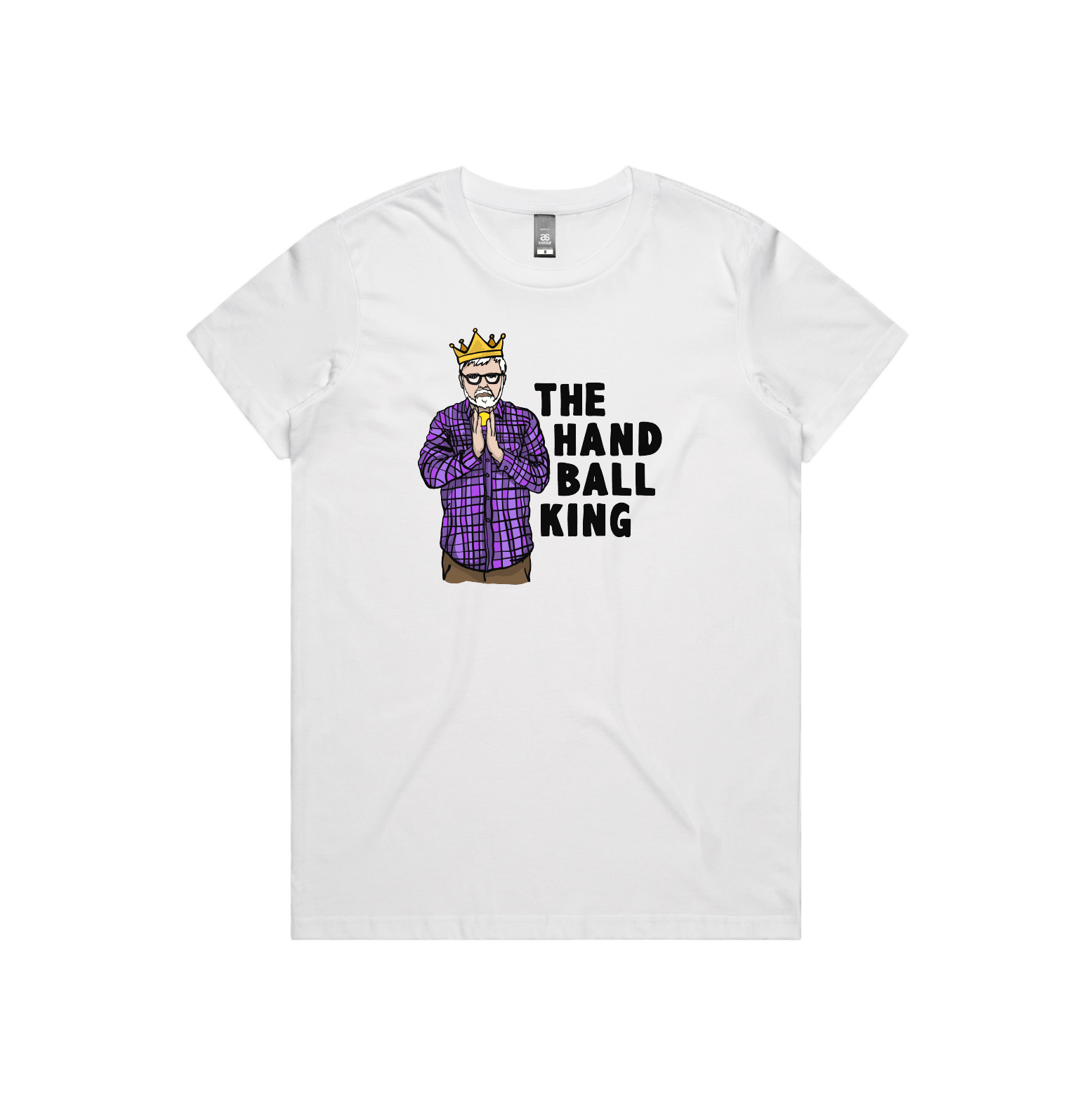 XS / White / Large Front Design K Rudd Handball King 👑 - Women's T Shirt