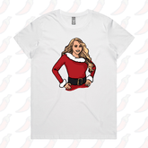 XS / White / Large Front Design Mariah Christmas 🎁 - Women's T Shirt
