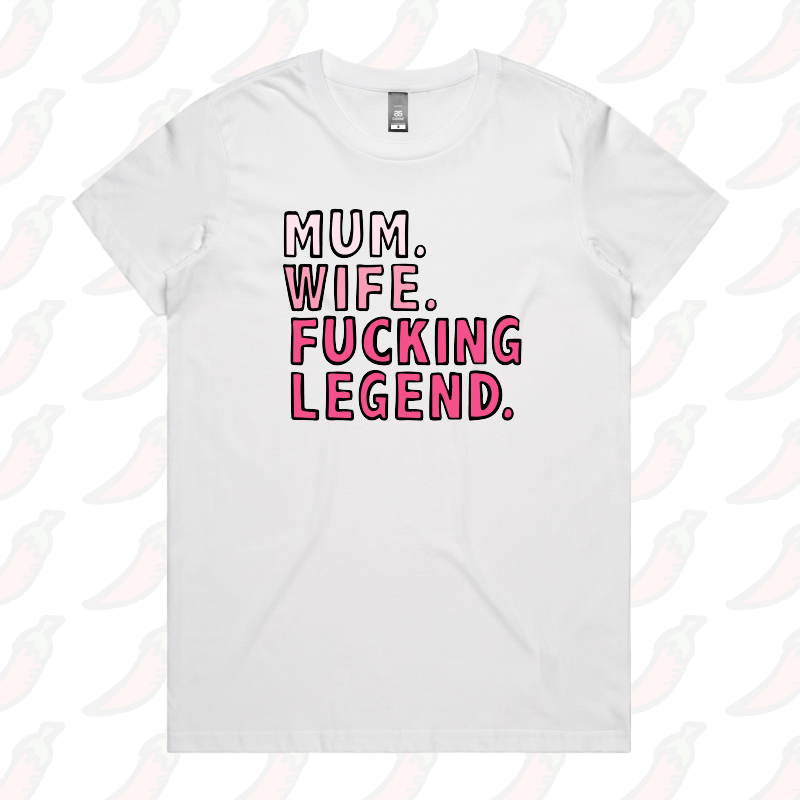 XS / White / Large Front Design Mum. Wife. Legend 🏅 - Women's T Shirt