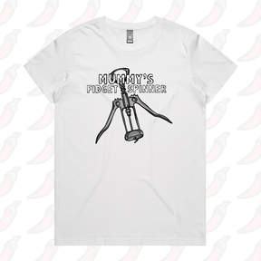 XS / White / Large Front Design Mummy's Fidget Spinner 🍷 - Women's T Shirt