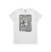 XS / White / Large Front Design Murdoch Monopoly 📰 - Women's T Shirt