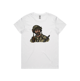 XS / White / Large Front Design Never Go Full Retard 💥 - Women's T Shirt