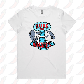 XS / White / Large Front Design Nuke The Whales 💣🐳 – Women's T Shirt