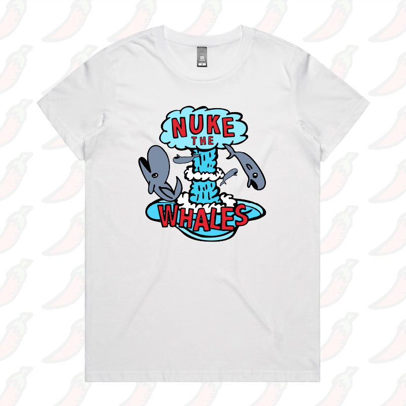 XS / White / Large Front Design Nuke The Whales 💣🐳 – Women's T Shirt