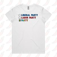 XS / White / Large Front Design Party Vote ✅ - Women's T Shirt