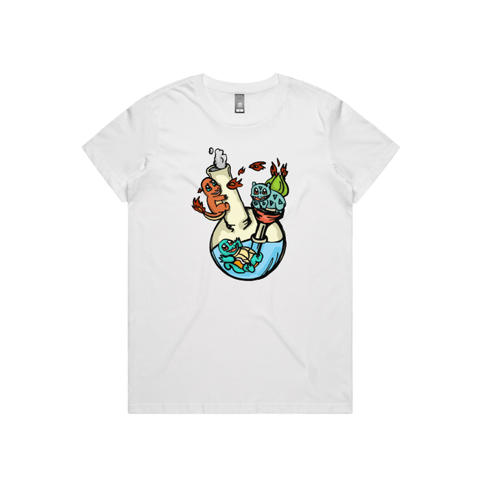 XS / White / Large Front Design Pokebong 🦎 - Women's T Shirt