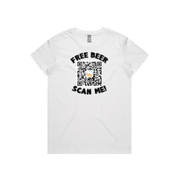 XS / White / Large Front Design Rick Roll QR Prank 🎵 - Women's T Shirt