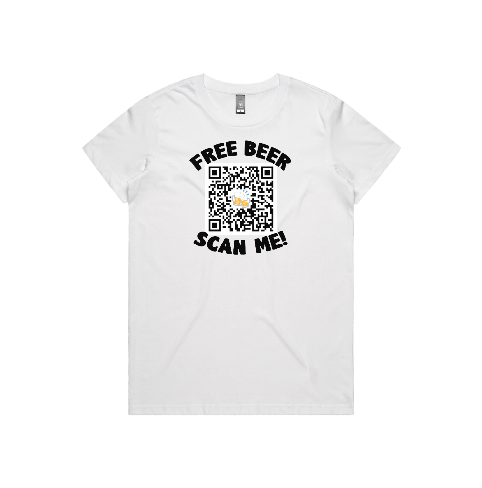 XS / White / Large Front Design Rick Roll QR Prank 🎵 - Women's T Shirt