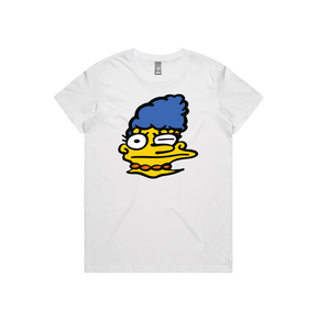 XS / White / Large Front Design Smeared Marge 👕 - Women's T Shirt