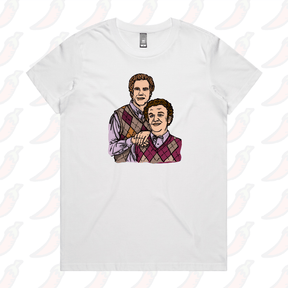 XS / White / Large Front Design Step Brothers 👨🏽‍🤝‍👨🏻 - Women's T Shirt