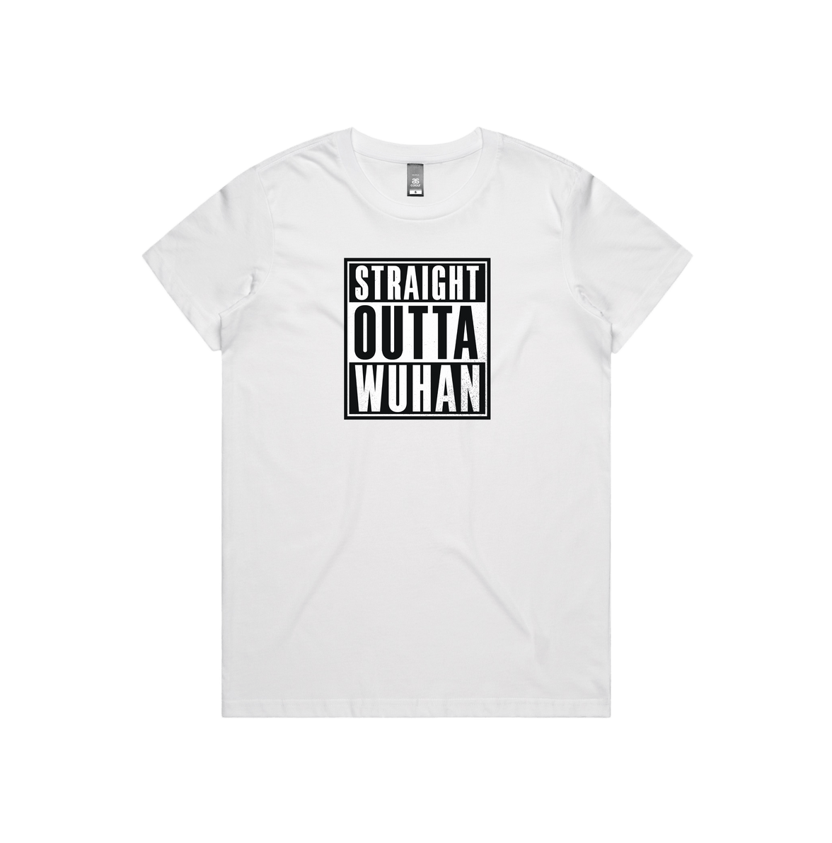 XS / White / Large Front Design Straight Outta Wuhan ✊🏾 - Women's T Shirt