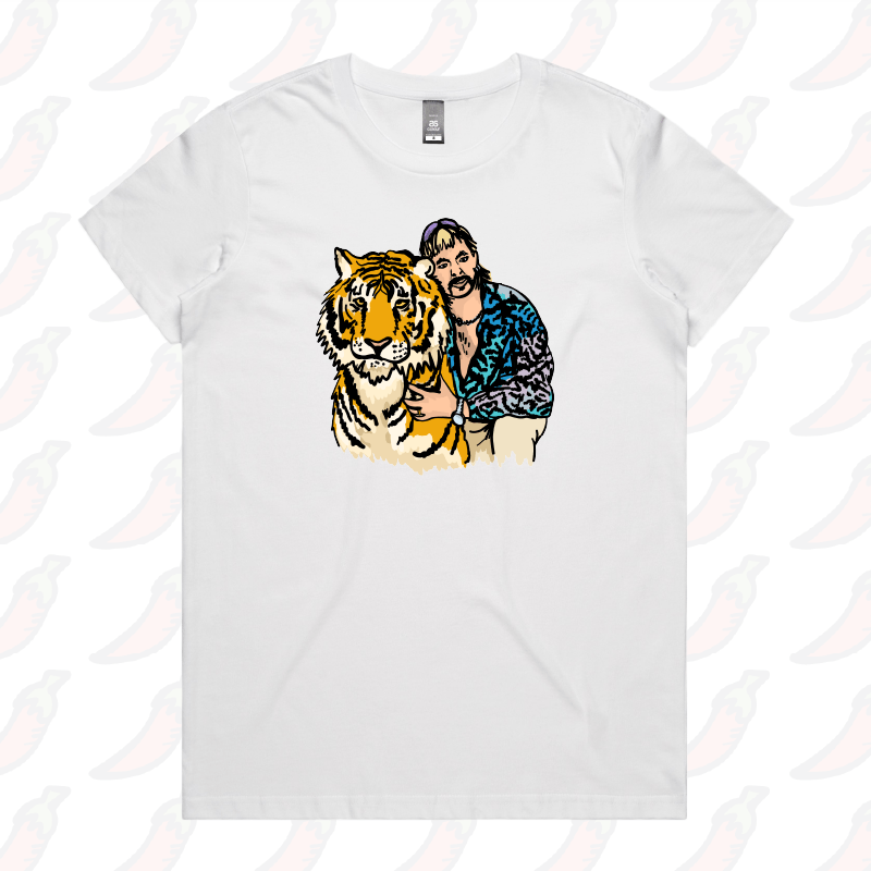XS / White / Large Front Design The King of Tigers 🐯 - Women's T Shirt