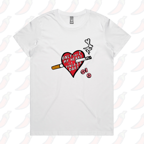 XS / White / Large Front Design The Way To My Heart 💊🚬 - Women's T Shirt
